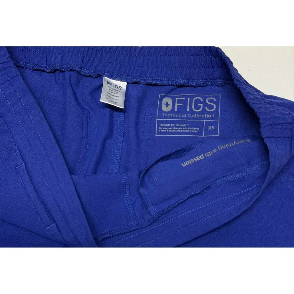 FIGS Technical Collection Royal Blue‎ Cargo Scrub Pants Men's XS Pockets